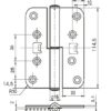 Huultamattoman oven saranan 3244 KS mitat