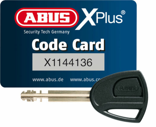 ABUS XPLUS avainturvakortti ja avain LED-valolla