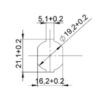 Metallikalustelukon varaus / kolotus 16x19 mm